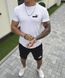 Біла чоловіча бавовняна футболка Puma літня з фірмовим логотипом та круглим вирізом для активного відпочинку та міських аутфітів 266 фото 7