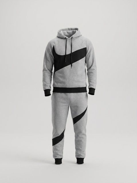 Чоловічий сірий спортивний костюм Nike трикотажний 356 фото