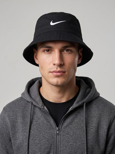 Літня панама Nike бавовняна унісекс капелюх від сонця з вишитим логотипом Swoosh та круговими полями для подорожей і відпочинку 2591050604 фото