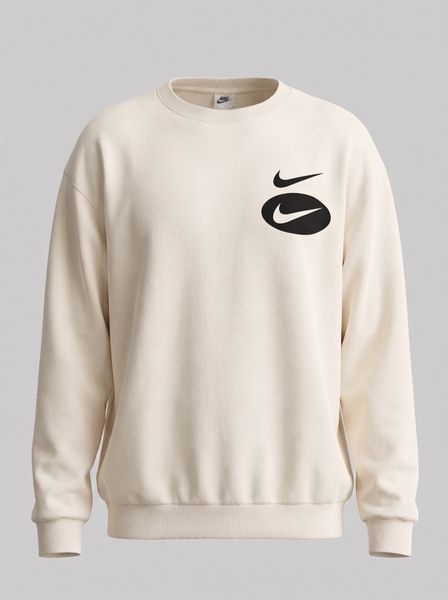 Жіночий теплий світшот Nike зимовий джемпер тринитка з начісом на флісі затишна кофта без капюшона 229 фото